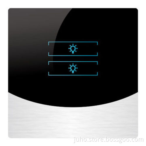 Touch Screen with 2 Gang LED Light Switch, New Crystal PG Touch Light Switch